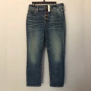 Madewell Women’s 26 Petite The Perfect Vintage Crop Jean Button Fly New